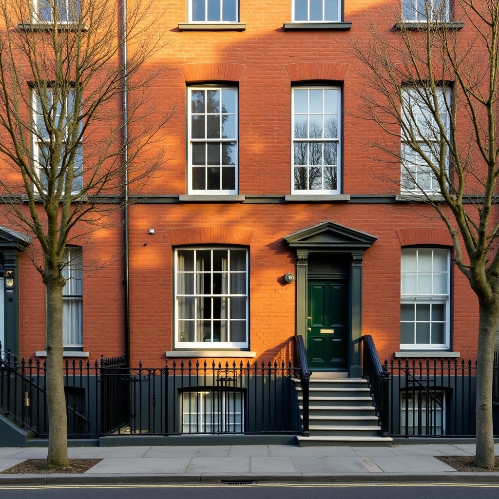 Harcourt Street Dublin exterior showing Georgian architecture with warm afternoon light